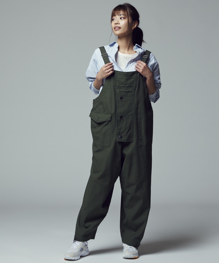 自宅で試着、返品送料無料】 オーバーオール ウィメンズ(M オリーブ