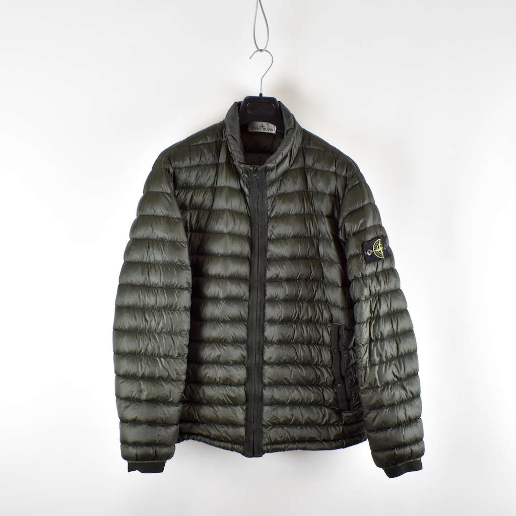 Stone Island green garment dyed down jacket L - Archivio85