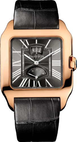 Cartier W2020068 : Santos Dumont 38 Date / Power Reserve Pink Gold