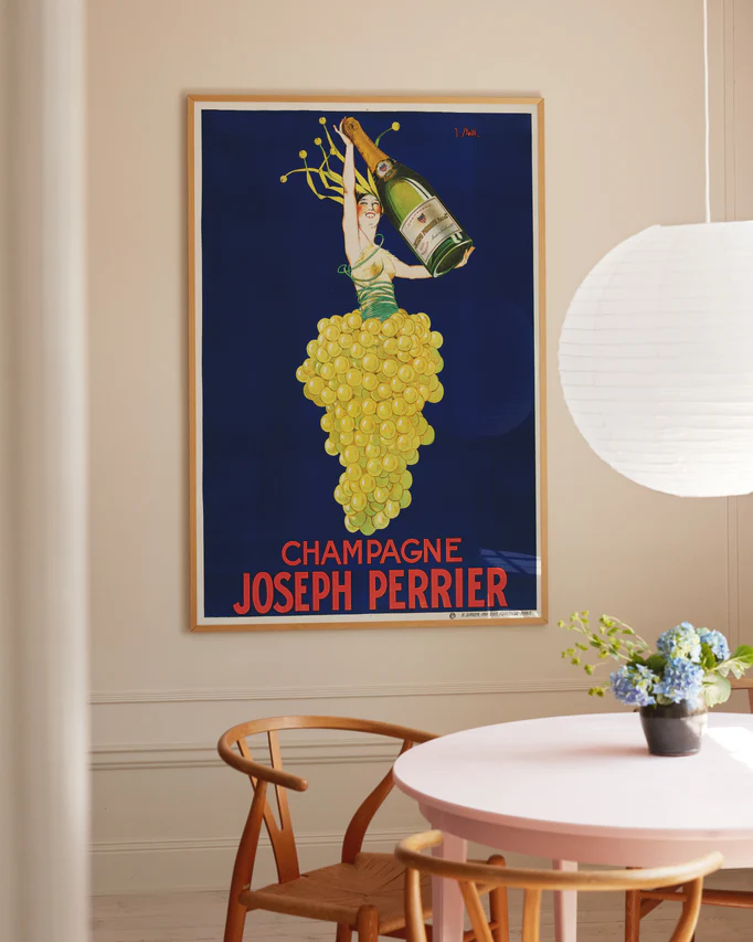 Champagne Joseph Perrier Poster - French Vintage Wall Art