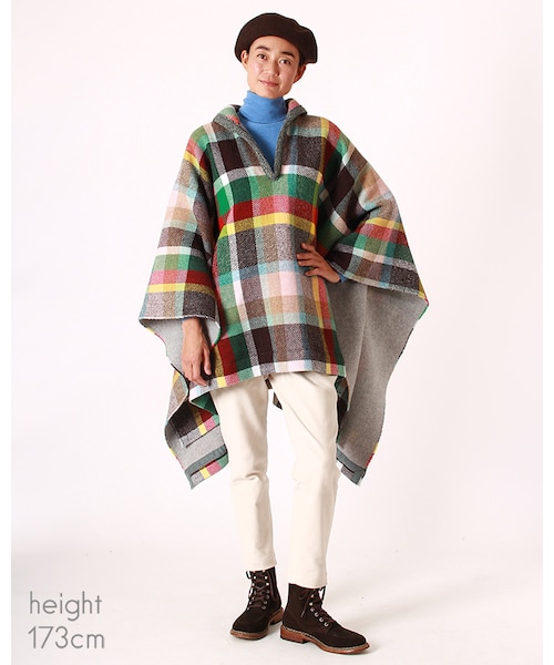 45R（フォーティファイブアール）の「HAPPY 14 ツイードPONCHO