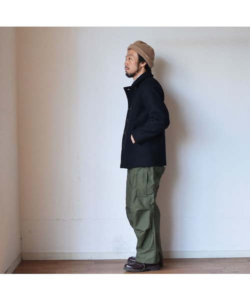 nisica（ニシカ）の「nisica WOOL MELTON P-COAT BLK ニシカ ウール