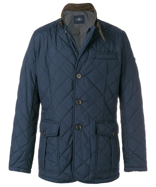 美品 hackett london キルティングジャケット S ネイビー HACKETT