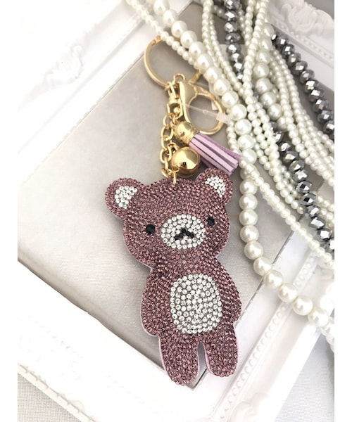 no brand（ノーブランド）の「キラキラくまちゃんバッグチャーム〈BC