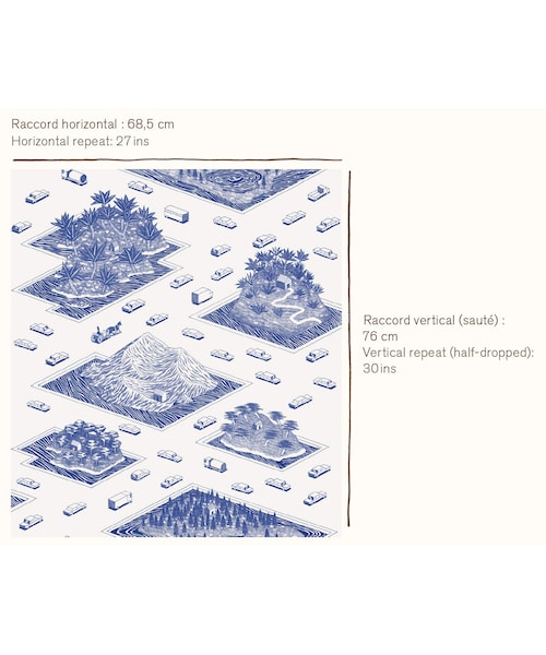 HERMES（エルメス）の「HERMES 壁紙 エルメス CITE ARCHIPEL 76センチ