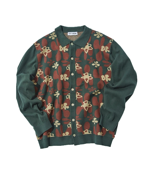 TTT MSW（ティー）の「Flower camo knit polo（ニット/セーター）」 - WEAR