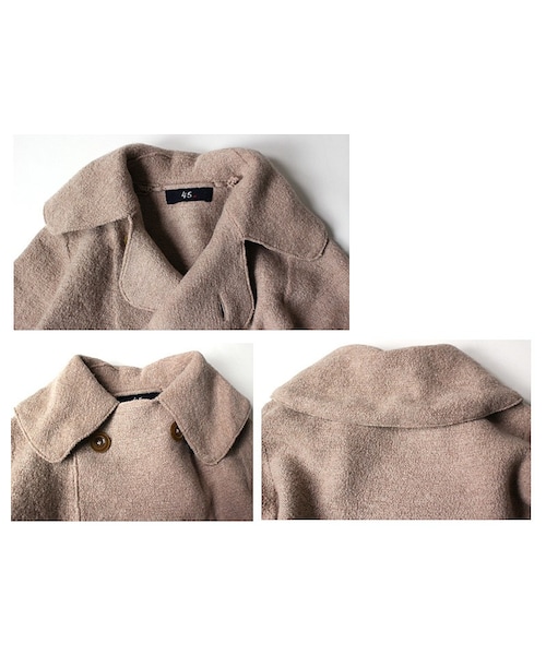 45R（フォーティファイブアール）の「ウールアルパカ縮絨Pコート