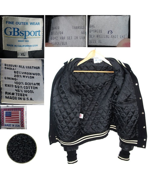 Golden Bear（ゴールデンベア）の「USA製 GB sport 袖革 袖レザー