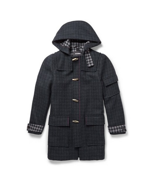 RAF SIMONS（ラフシモンズ）の「Checked Wool-Blend Duffle Coat