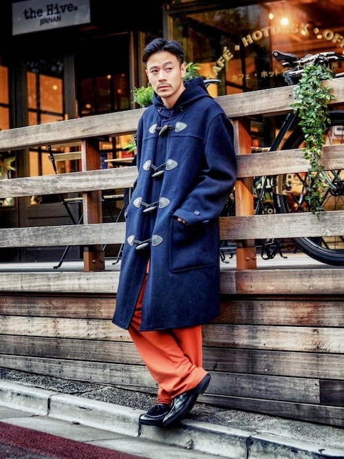 COMME des GARCONS HOMMEのダッフルコートを使った人気ファッション