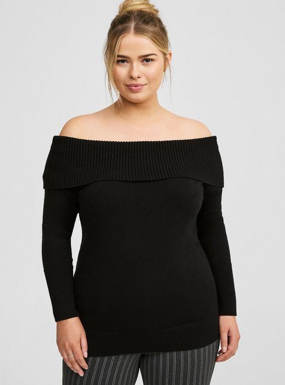 Plus Size - Pullover Off Shoulder Sweater - Torrid
