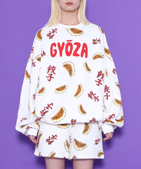 フード総柄スウェット(GYOZA SABAKAN ODEN KABOCHA)[商品：PN19AW-103