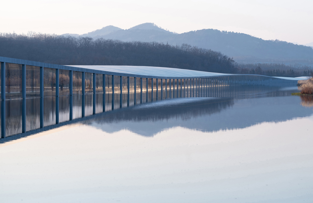 Junya Ishigami's Zaishui Art Museum glides across the surface of a