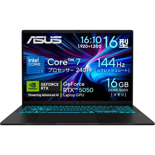 ASUS エイスース ゲーミングノート Gaming V16 V3607VH-C7165R5050WP