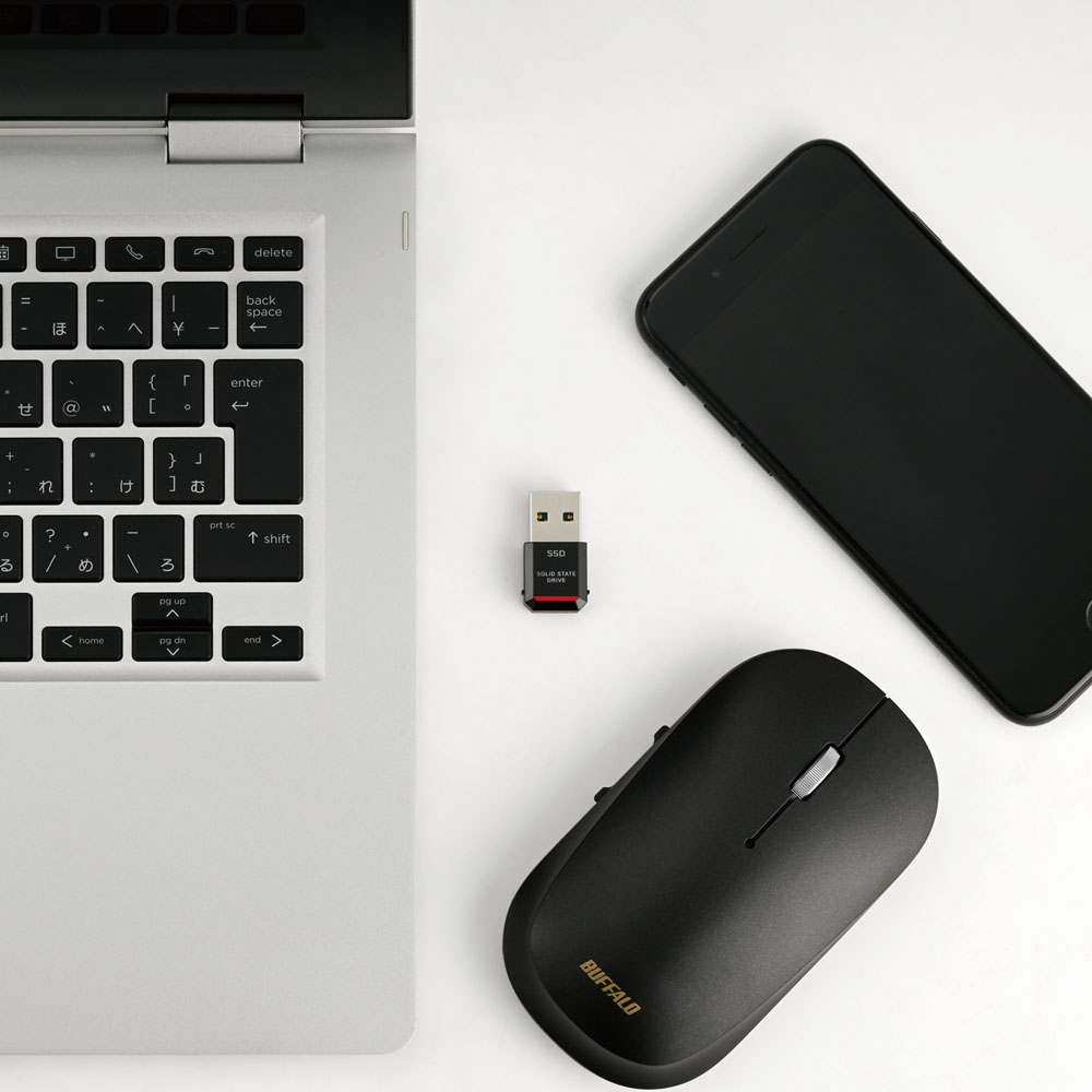 BUFFALO バッファロー SSD-PST1.0U3-BA 極小 外付けSSD 1TB｜ツクモ