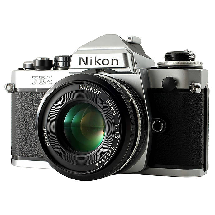 Used Nikon FE2 35mm SLR w/ 50mm f/1.8 (Silver) - Good
