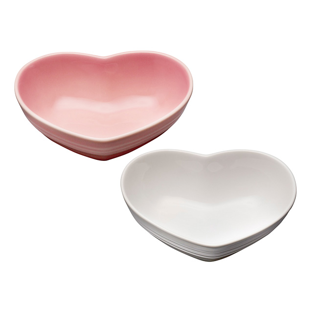 ル・クルーゼ[Le Creuset]のハート・ディッシュ(2個入り) ローズ