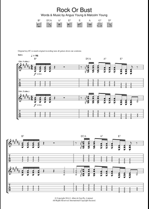 Play Official version of The razors edge Sheet Music by AC/DC for