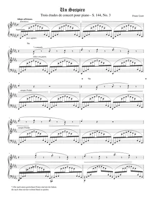 Play Official version of Trois Etudes de Concert No. 3 Un Sospiro