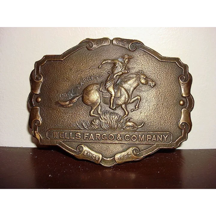 Brass Wells Fargo Buckle England - Signed Tiffany Studios New York