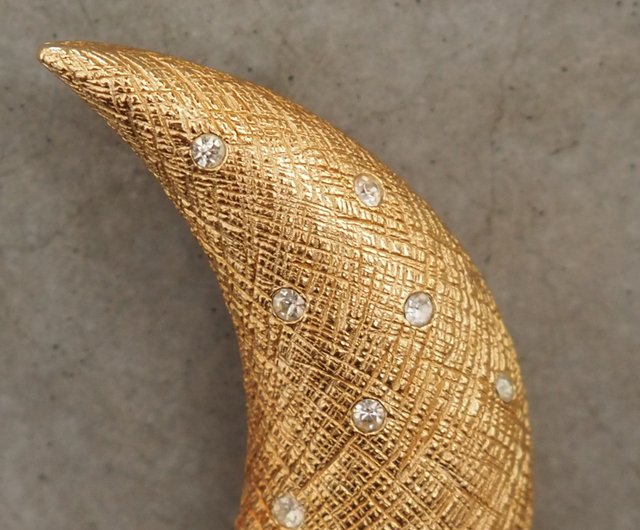 CHRISTIAN DIOR ディオール MOON 月ブローチ ゴールド ヴィンテージ