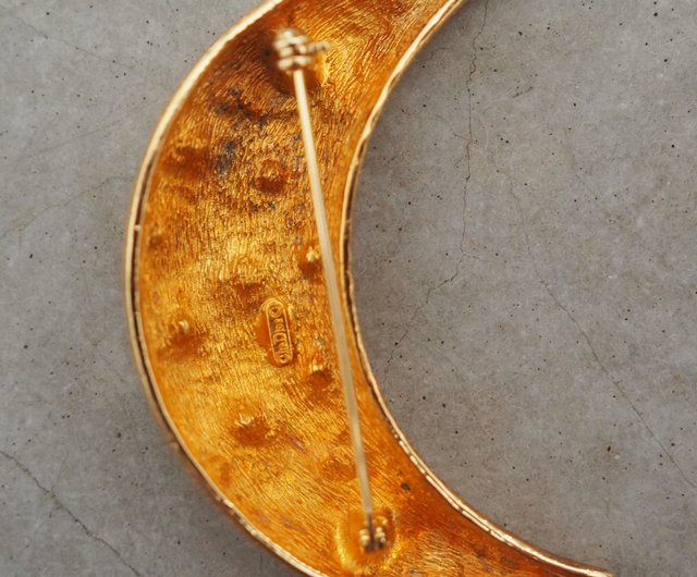 CHRISTIAN DIOR ディオール MOON 月ブローチ ゴールド ヴィンテージ