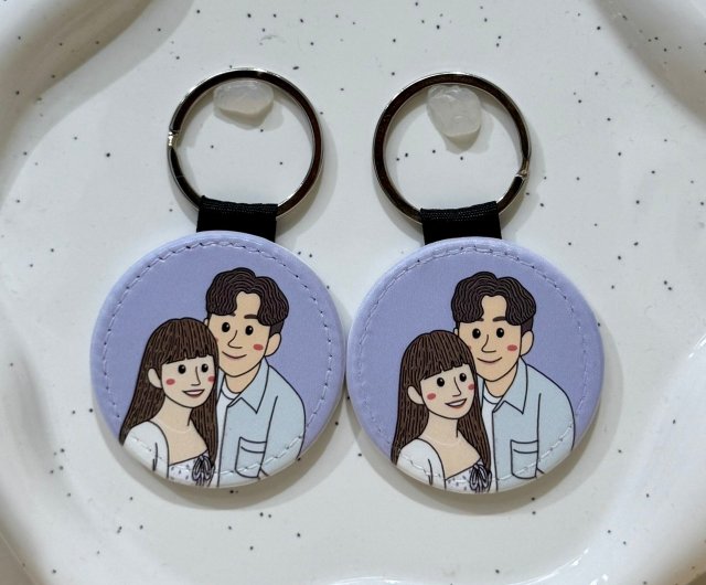 お買い得品 2名さま B4サイズ【似顔絵オーダー】キーホルダー② 2名