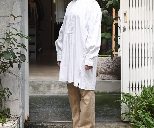 台湾 1900-30s フランスアンティーク リネンシャツ / アンティーク