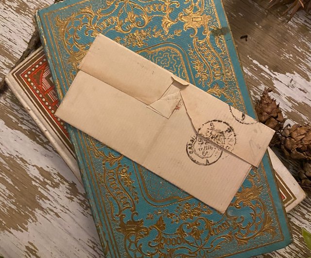 台湾 19 世紀のフランスの手書きのアンティーク手紙（郵便料金付き