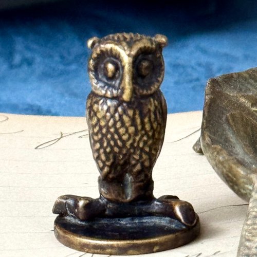 送料無料】台湾 * 50825-希少なフランスアンティーク 真鍮製ミニ両面