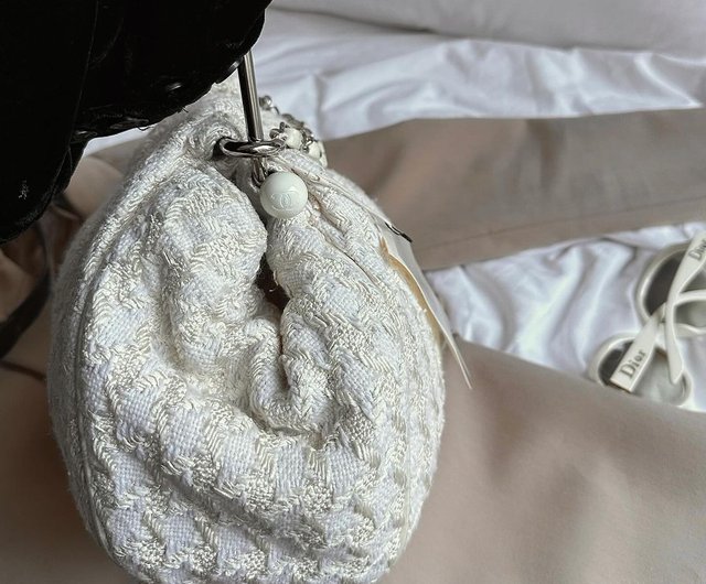 香港 中古 バッグ シャネル シャネル ツイード アロイ オフホワイト