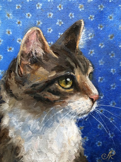 スペイン 猫の絵オリジナル油絵家の装飾アート ArtLolitaRos - Pinkoi