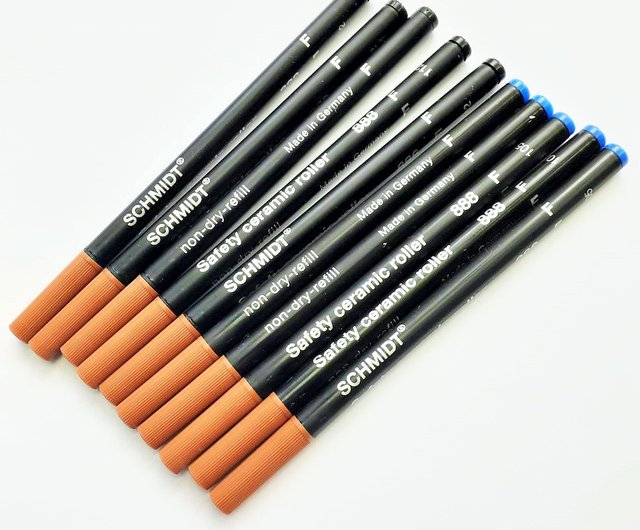 台湾 SCHMIDT 888F ドイツ製 ローラーボール替芯 10本セット ブラック