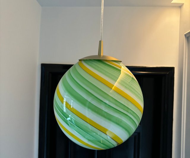 送料無料】手吹きガラスグローブペンダントライト D25cm(9.8インチ