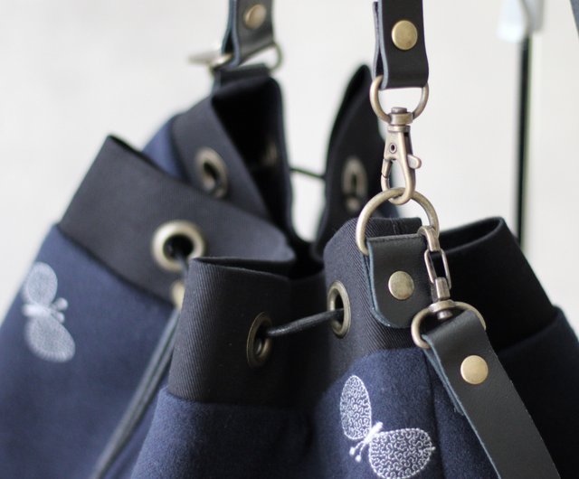 再販ナシ】W ミナペルホネン ドローストリングバッグ 巾着バッグ