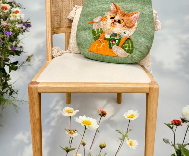 送料無料】台湾 羊毛フェルトショルダーバッグ 大トート 文系女子向け