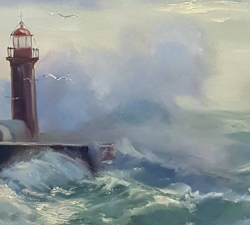 油絵 工場の灯り Ⅰ 神奈川 川崎・超 工場夜景 ガイド付きクルーズ