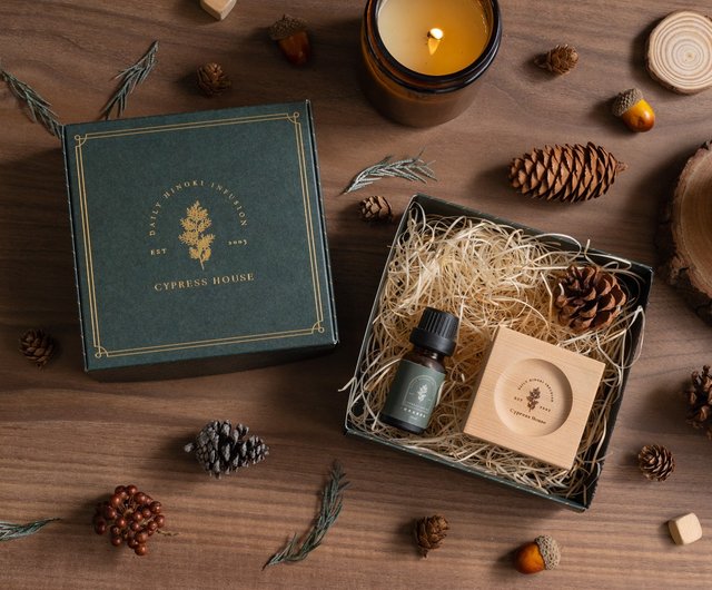 台湾 台湾ヒノキ クラシックアロマウッド エッセンシャルオイルギフト