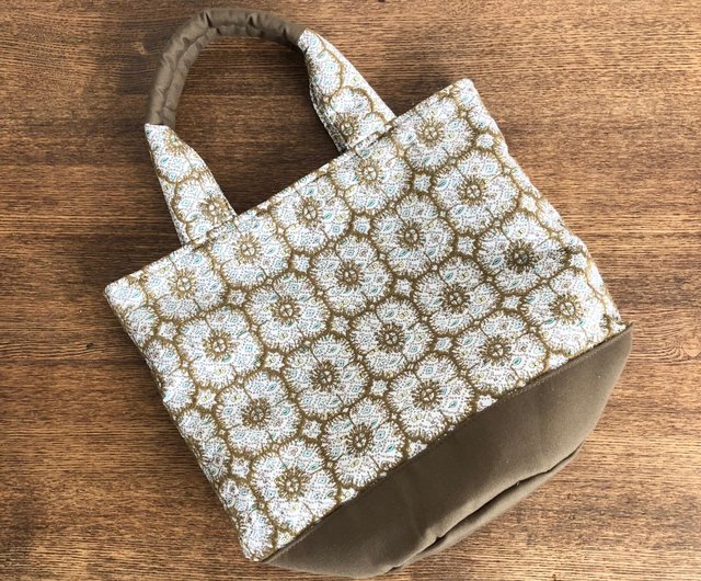 受注製作 Dカン付きバケツ型トートバッグ ミナペルホネン アネモネ