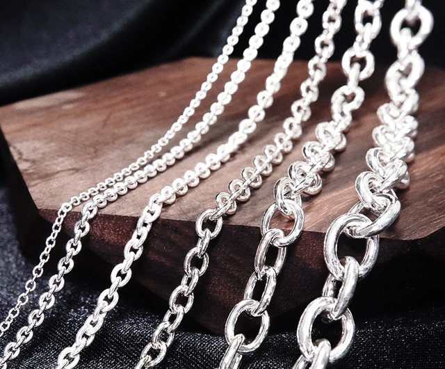 送料無料】台湾 925スターリングシルバーチェーン クラシックサークル