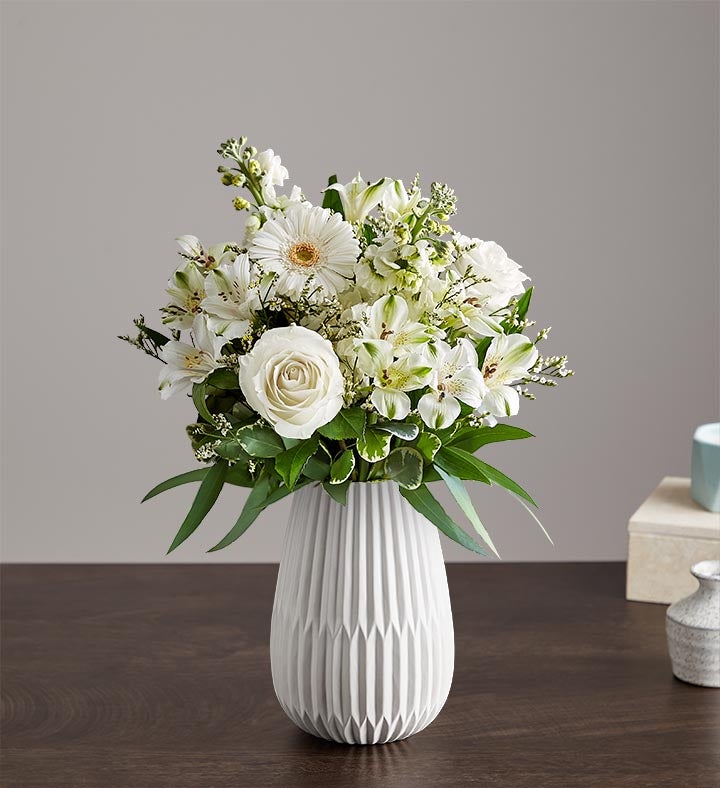 Treasured Memories™ All White from 1-800-Flowers.com | SendFlowers.io