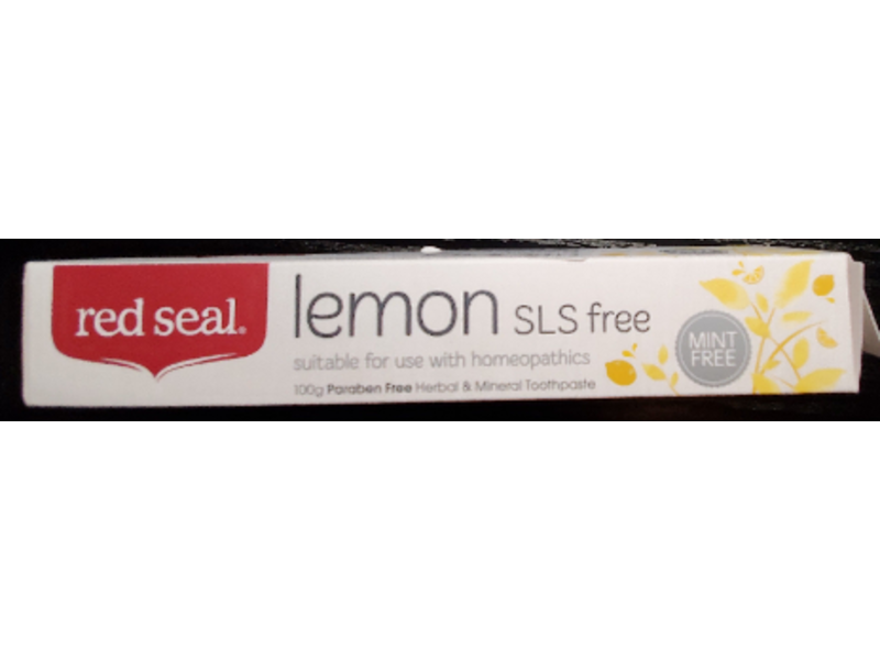 Red Seal Toothpaste, Lemon SLS, 100 g Ingredients and Reviews