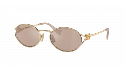 Sunglasses Miu Miu Logo MU 52YS ZVN20F 54-21 Pale Gold in stock