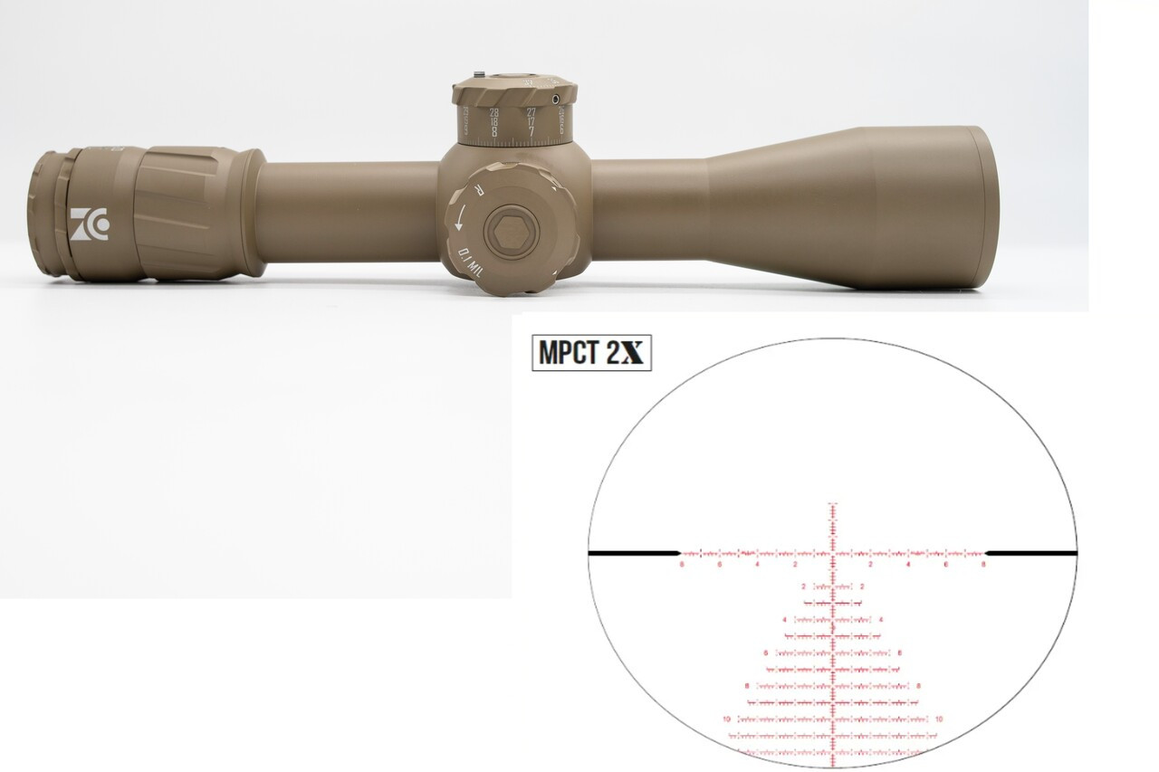 Zero Compromise Optic ZC420 4-20x50 MPCT2X Reticle Locking Turret FDE