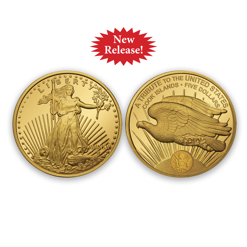 2026 .9999 Pure Gold Saint Gaudens $5 Coin
