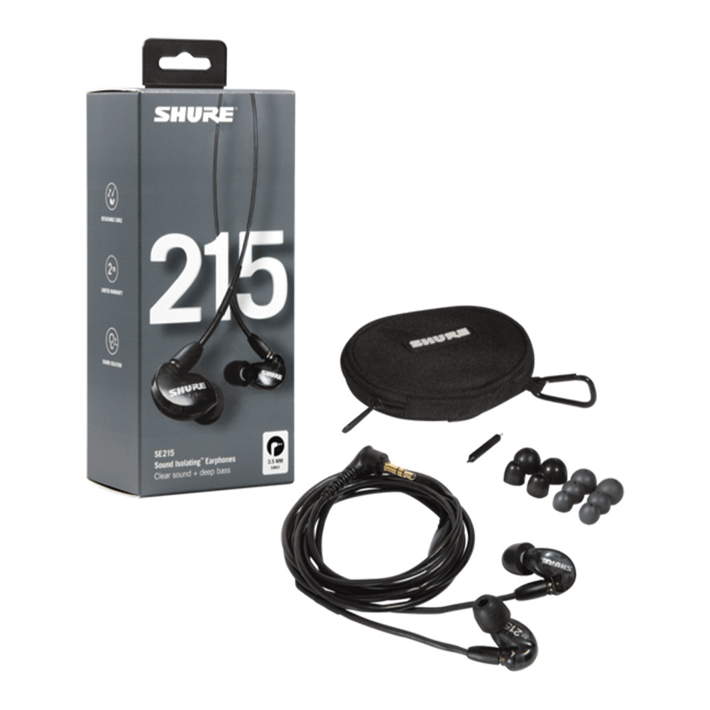 Shure SE215 Sound-isolating Earphones - Black - Ted Brown Music