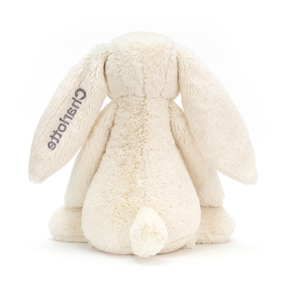 Personalized Bashful Cream Bunny Huge - Official Jellycat
