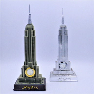 Empire State Building Statuette w/Clock - NEW YORK GIFTS
