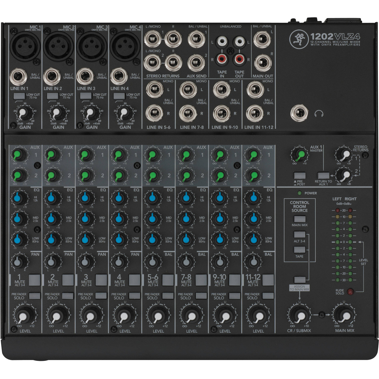 Mackie 1202-VLZ4 12-Channel Mixer | FrontEndAudio.com