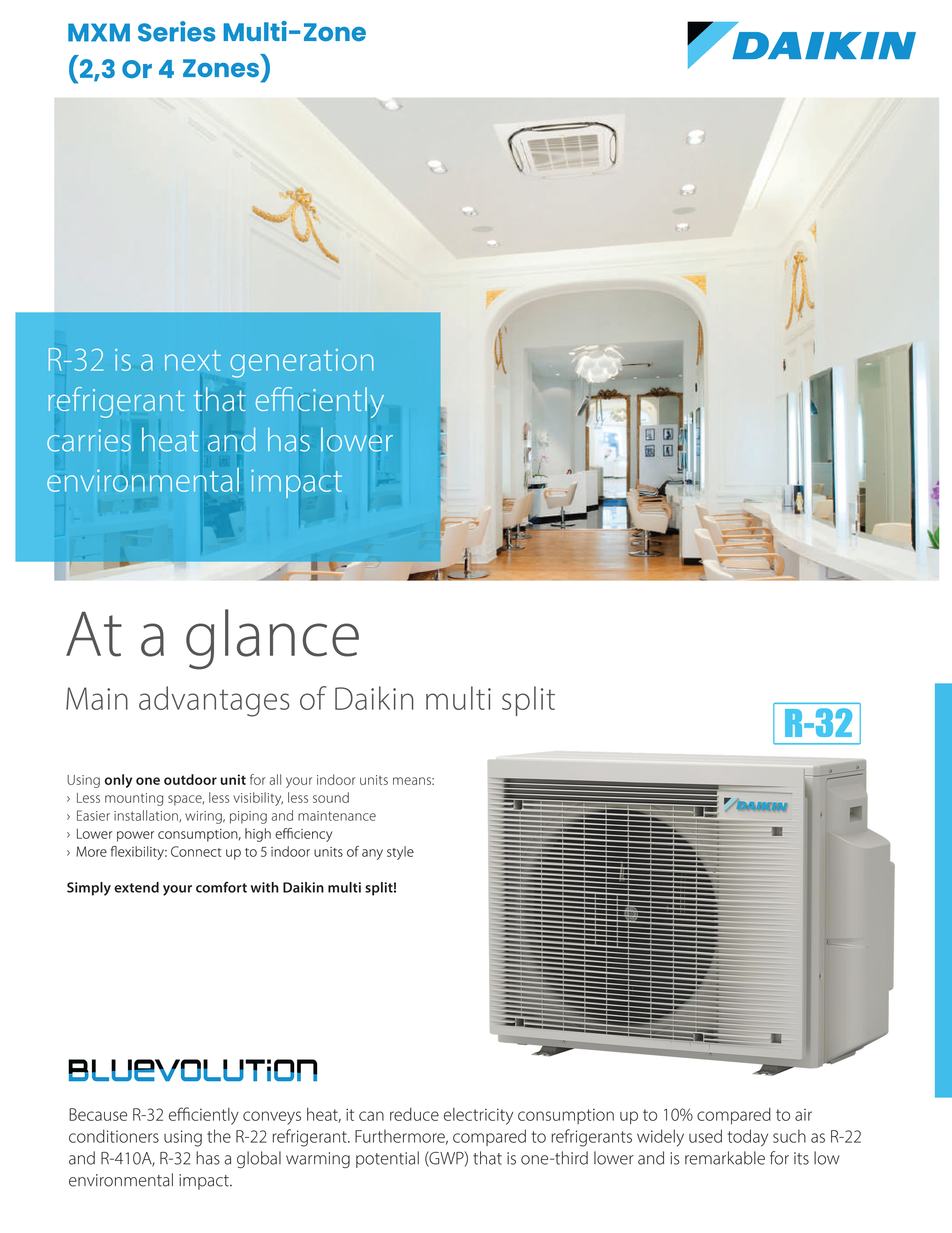 163517 | Mini Split Multi 3 Zone Daikin 21 SEER2 Heat Pump